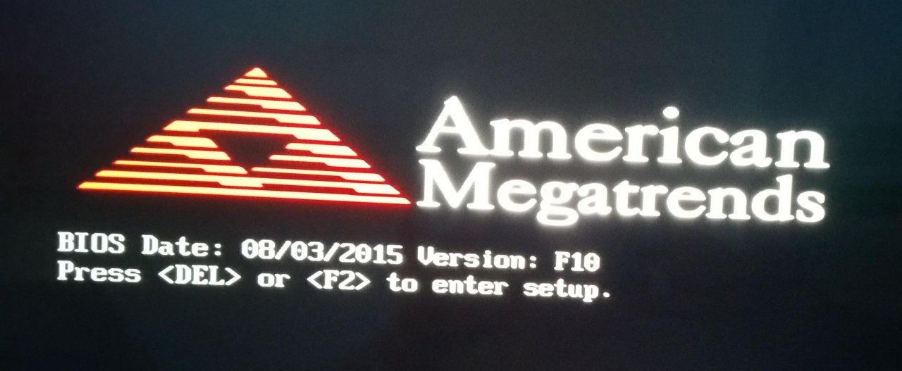 pc stuck on american megatrends screen