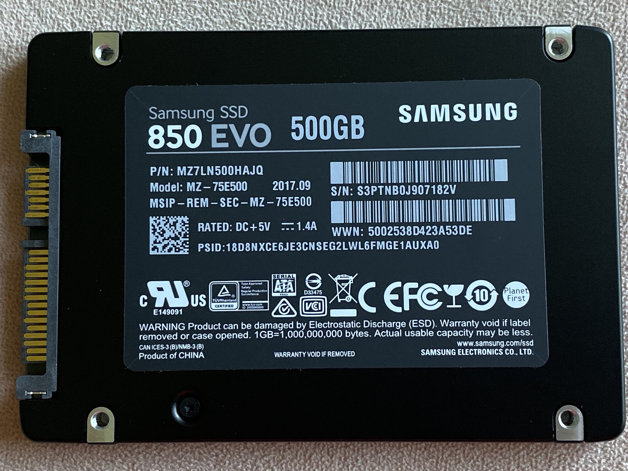 Samsung 850 EVO 500gb (4).JPG