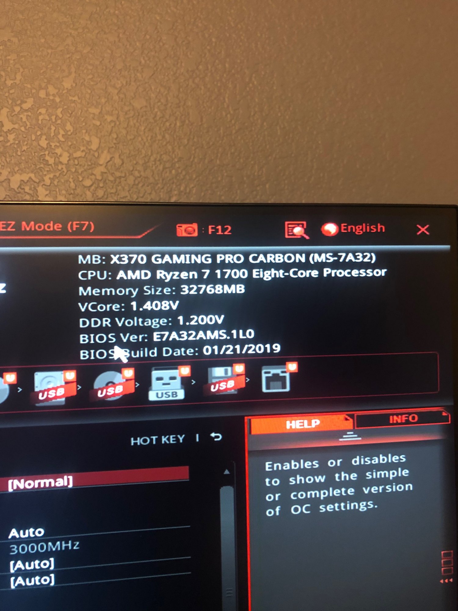 MSI Gaming Pro Carbon - cannot RAM voltage |