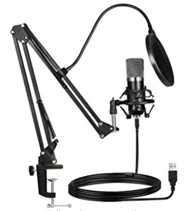  FDUCE USB Streaming Microphone Kit, Professional 192Khz/24bit  Studio Mic with Arm Stand Advanced Chipset, PC Microphone for Singing,  Gaming, Podcast, Zoom, Online-Teaching, , X9 : Electronics