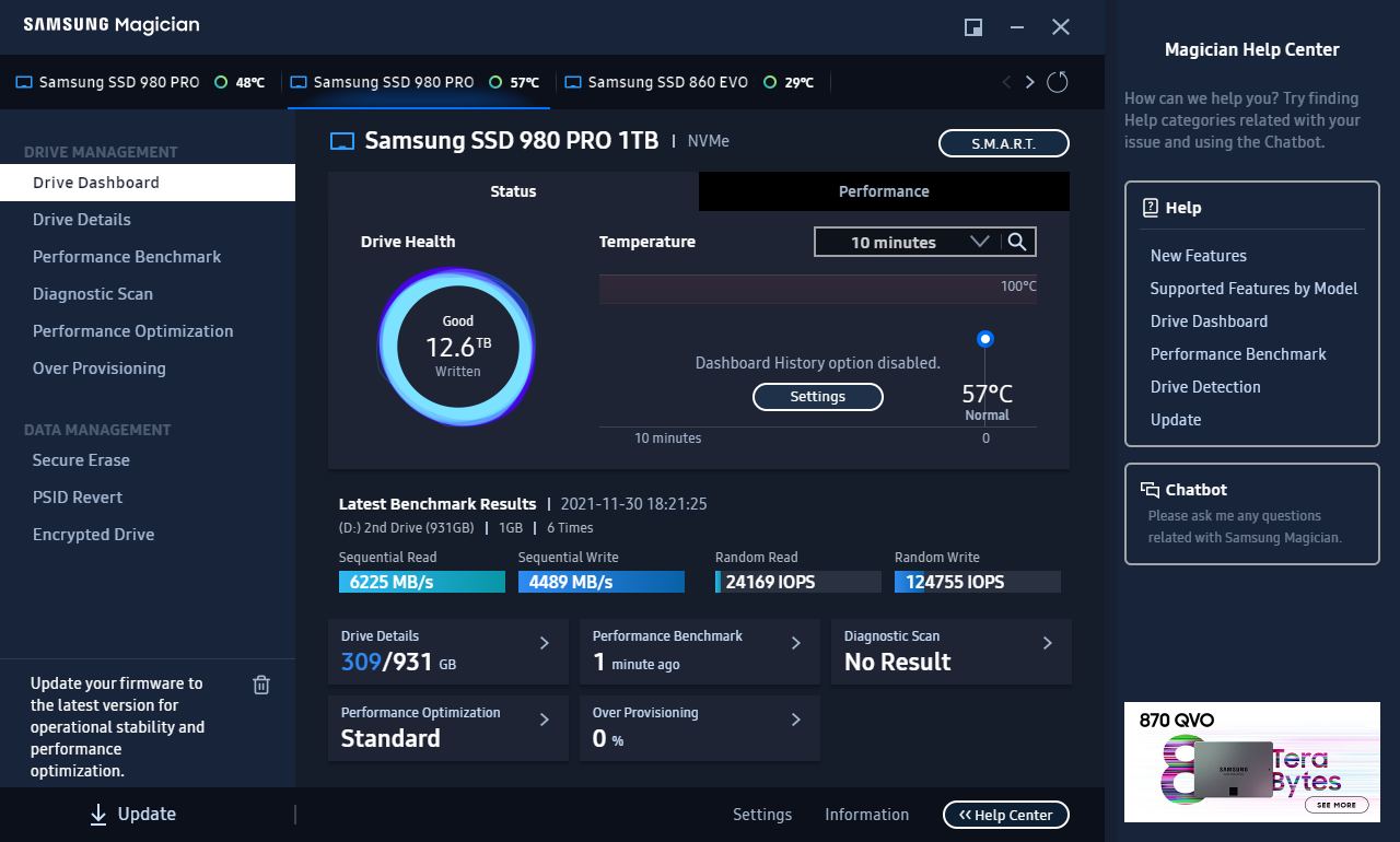 Samsung 980 Pro 1TB Drive Dashboard Work.PNG