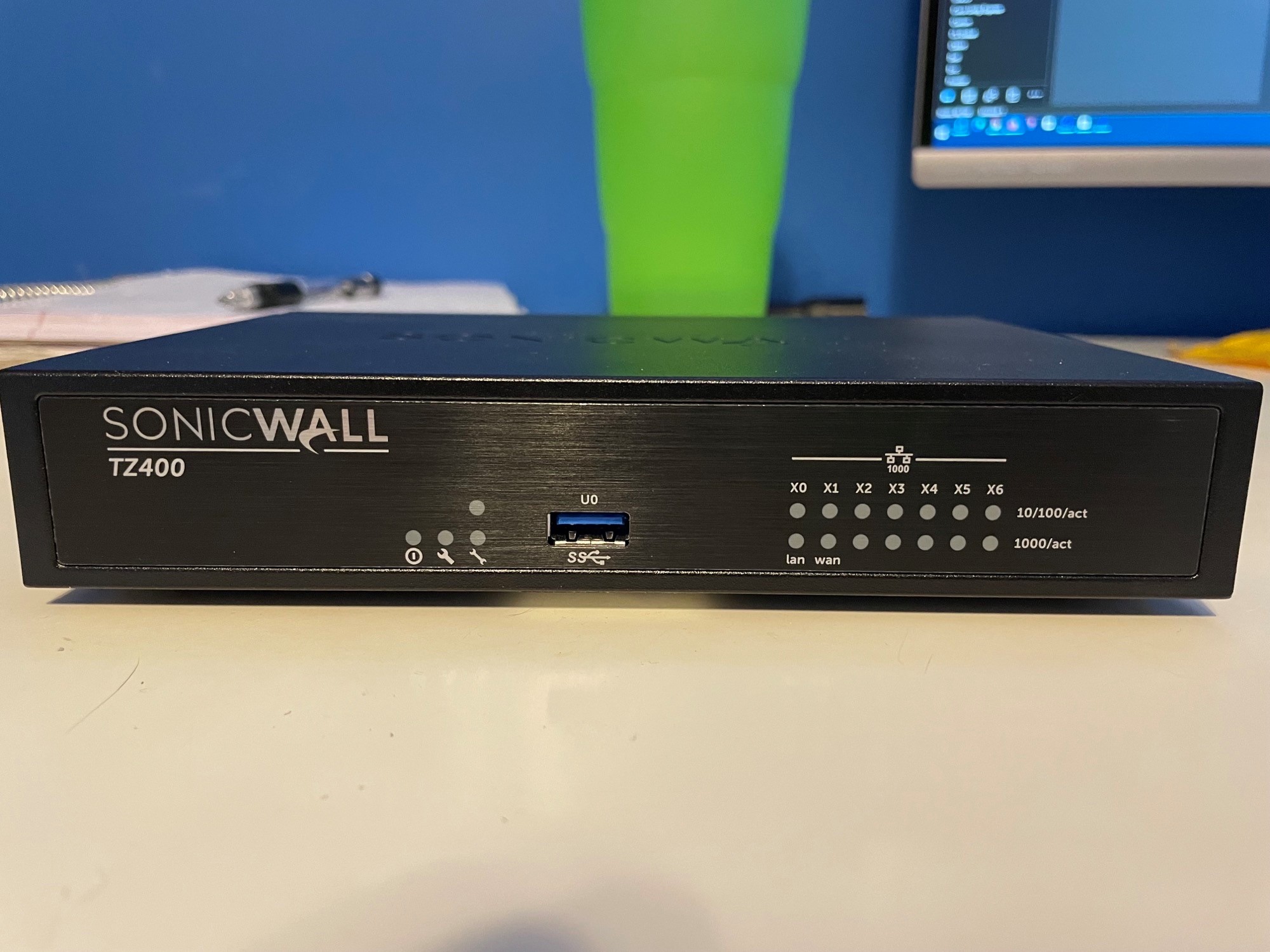Sonicwall TZ400, Cambium Networks E410 WAP, Netgear 8 Port Switch
