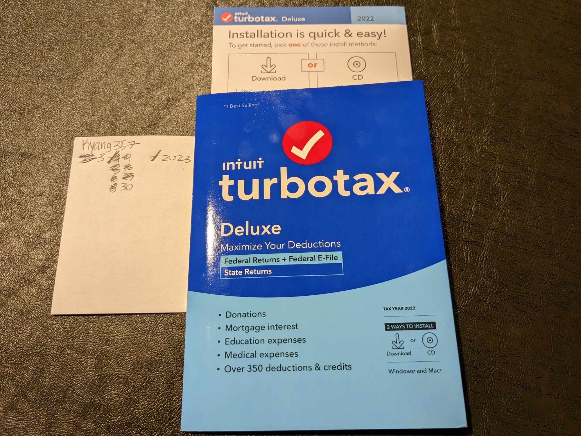 Sold TurboTax 2022 Deluxe H ard Forum