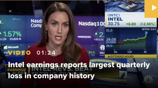 Intel Reports Largest Quarterly Loss In Company History | [H]ard|Forum