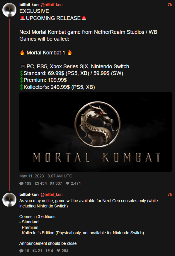 Mortal Kombat 12 to launch in 2023 - Gematsu