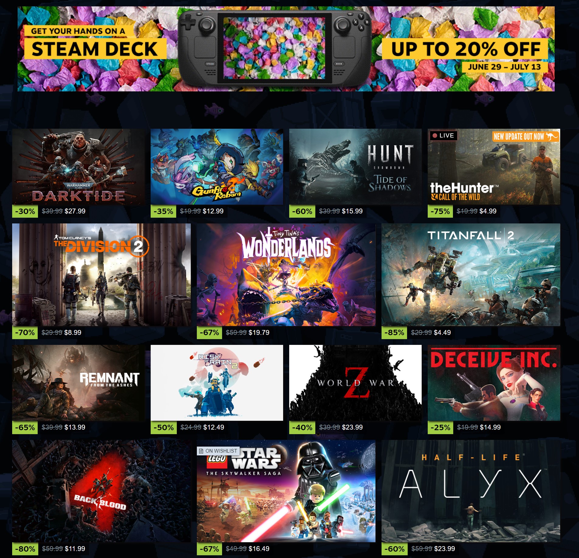Steam 2023 Summer sale is here! Summer sale runs from June 29 to July