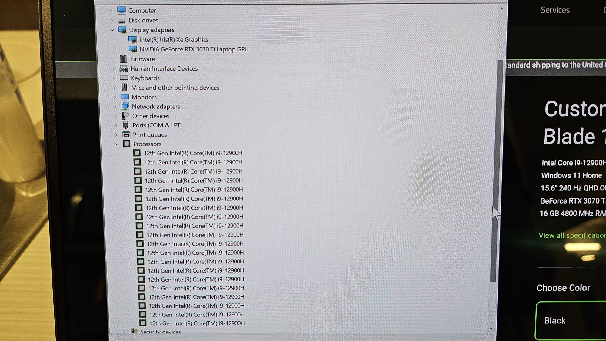 razer blade 15 rtx 3070 ti